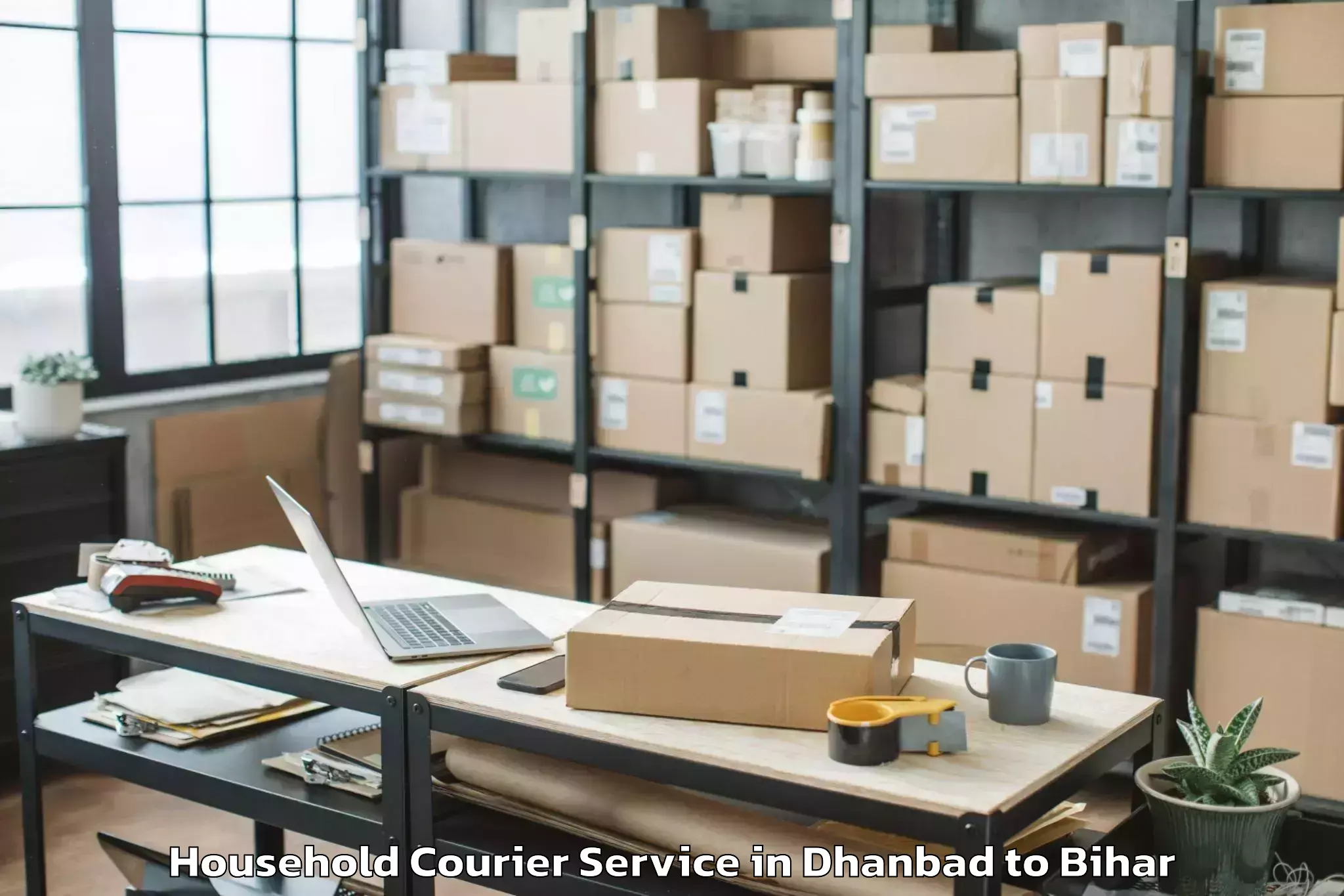 Easy Dhanbad to Naugachhia Household Courier Booking